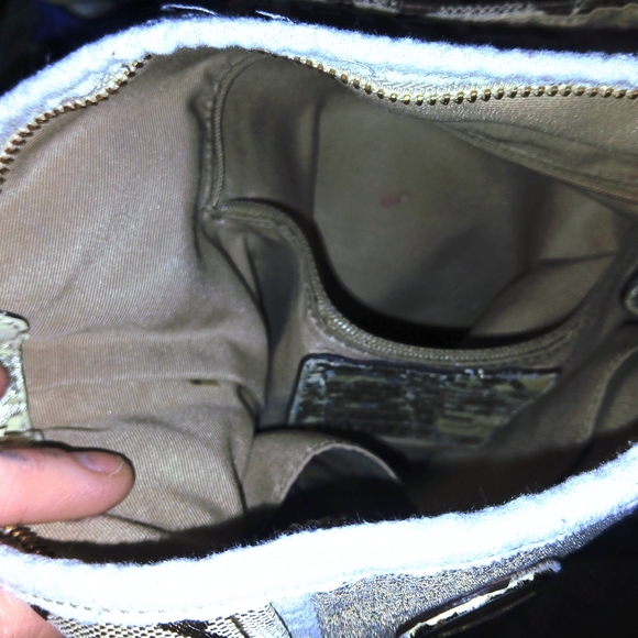 Coach Signature Beige and White Women's Crossbody Bag - Picture 3 of 7